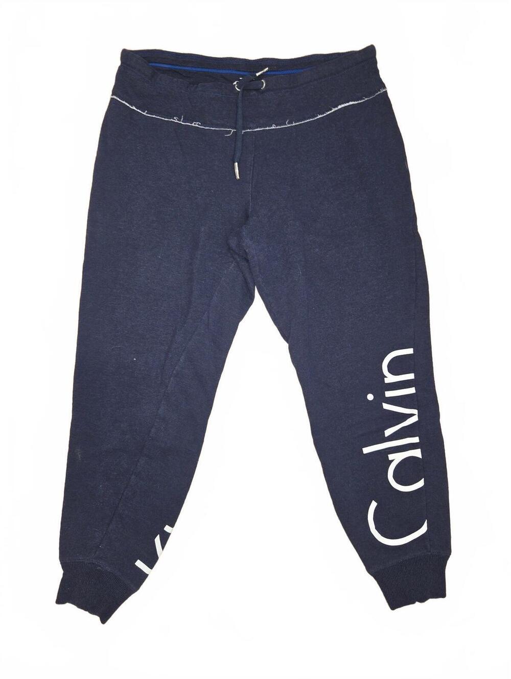Calvin Klein Navy Blue Logo Jogger Sweatpants Lounge Pants Womens Size S